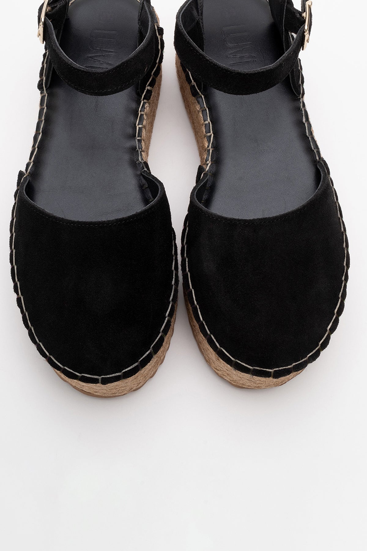 Viba - Black Suede Leather Espadrilles (Women)