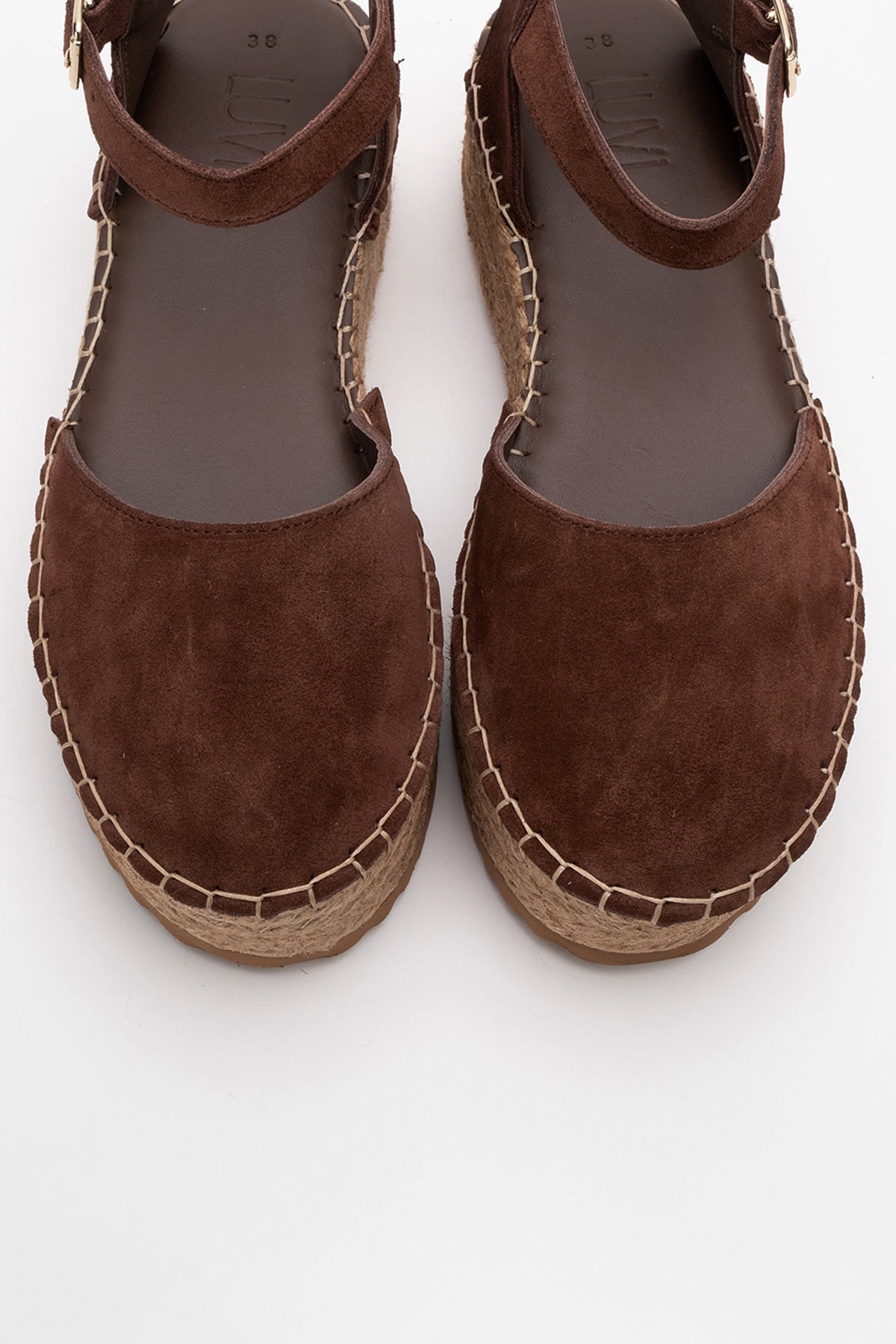 Viba - Brown Suede Leather Espadrilles (Women)
