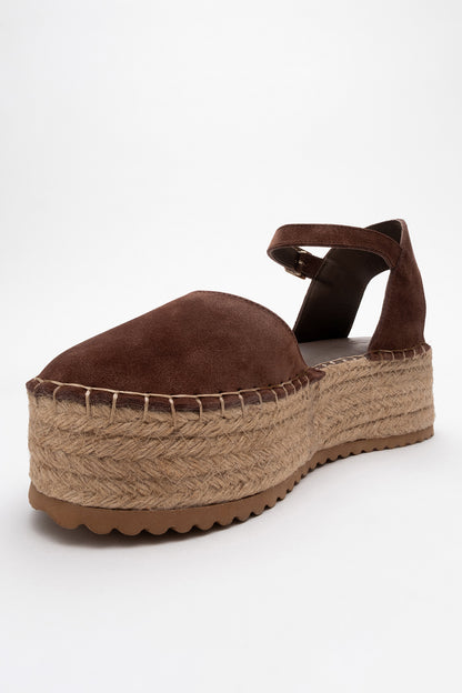 Viba - Brown Suede Leather Espadrilles (Women)