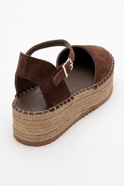 Viba - Brown Suede Leather Espadrilles (Women)