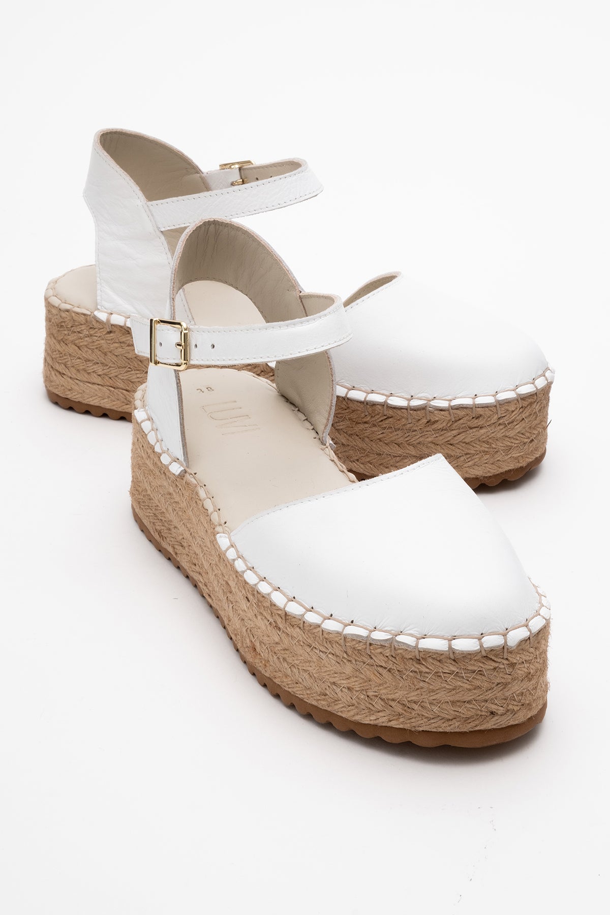 Viba - White Leather Espadrilles (Women)