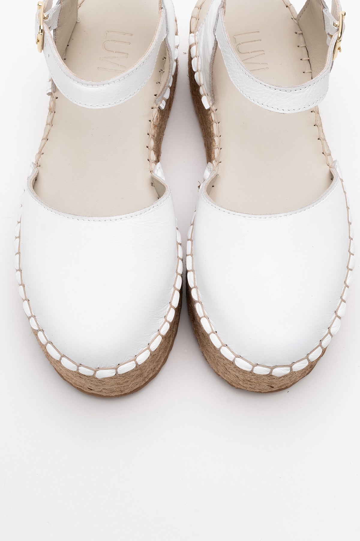 Viba - White Leather Espadrilles (Women)