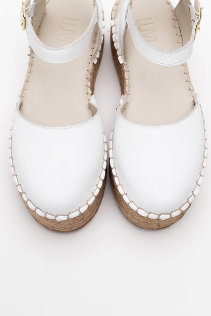 Viba - White Leather Espadrilles (Women)