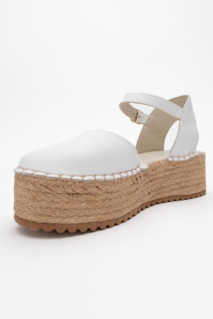 Viba - White Leather Espadrilles (Women)
