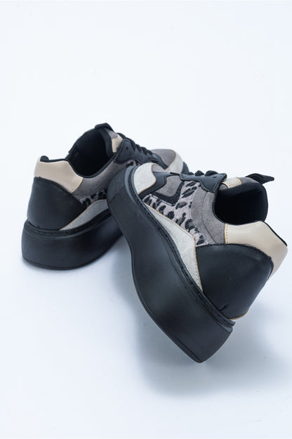 Ida - Dark Grey Platform Sneakers