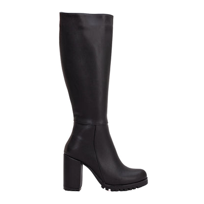 Alize - Black Wide Calf Platform Boots
