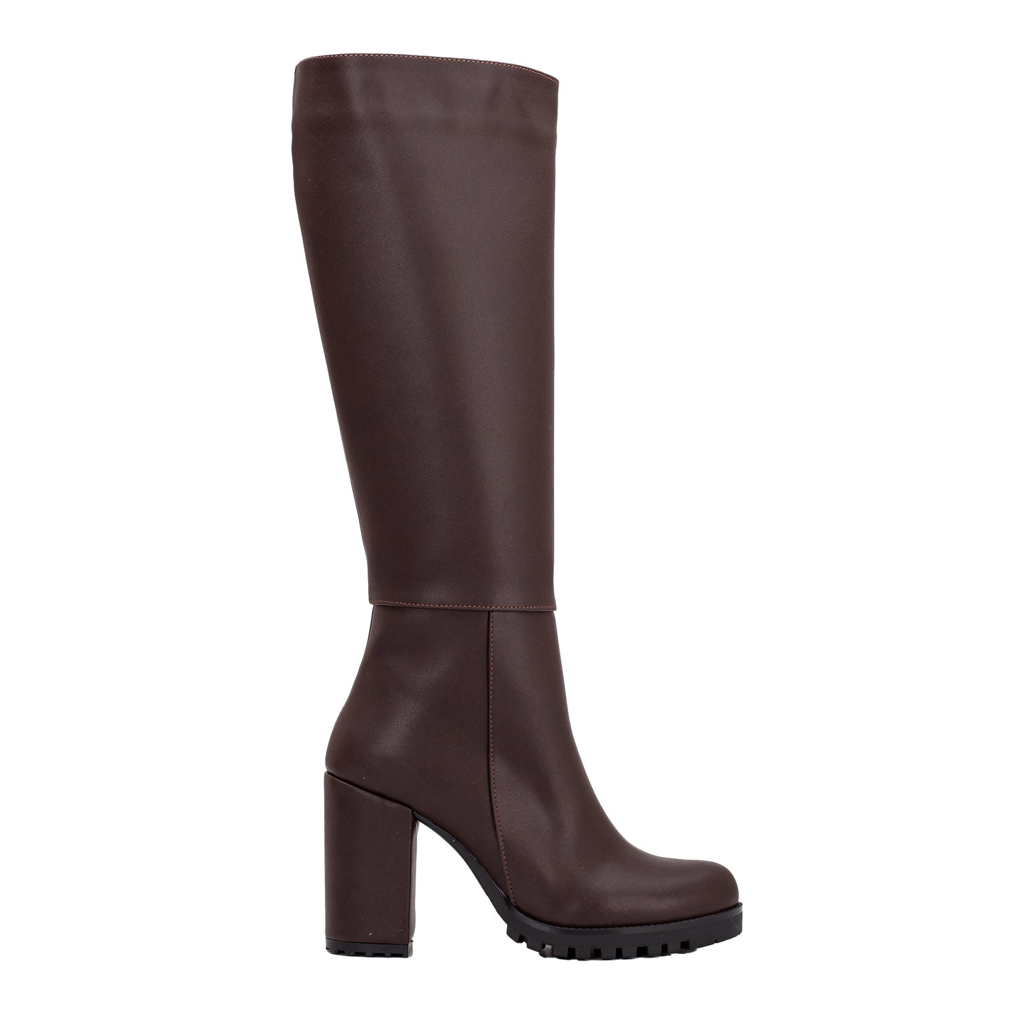 Alize - Brown Wide Calf Platform Boots