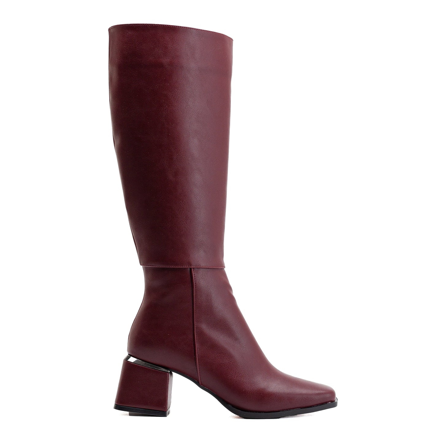 Anelise - Burgundy Matt Knee High Boots