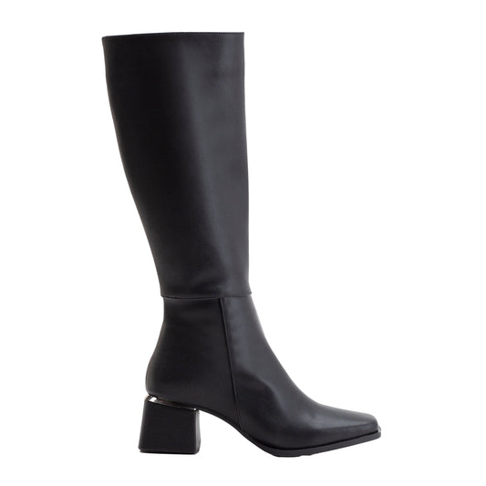 Anelise - Black Knee High Boots