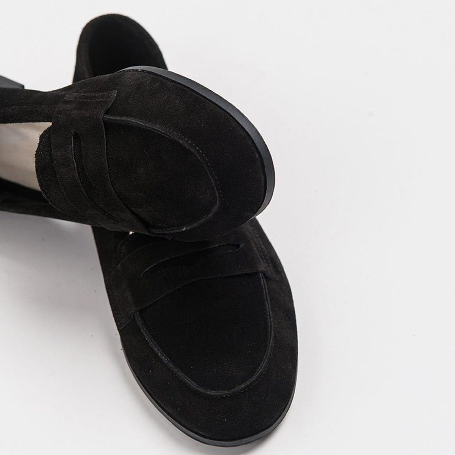 Dorothy - Black Suede Leather Loafers