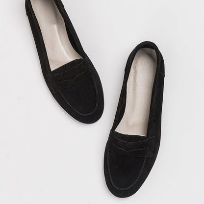 Dorothy - Black Suede Leather Loafers