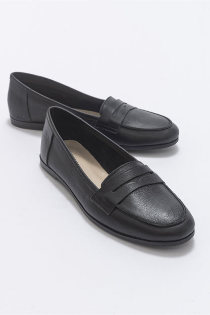 Dorothy - Black Leather Loafers