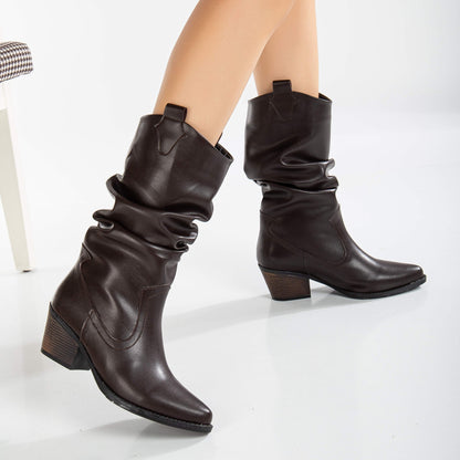 dark brown vegan western boots, cruelty-free dark brown cowboy boots, vegan leather dark brown western boots, dark brown cowboy ankle boots, sustainable dark brown western boots, eco-friendly dark brown cowboy boots, vegan suede dark brown western boots, dark brown rancher boots, animal-free dark brown western footwear, espresso-tone vegan boots