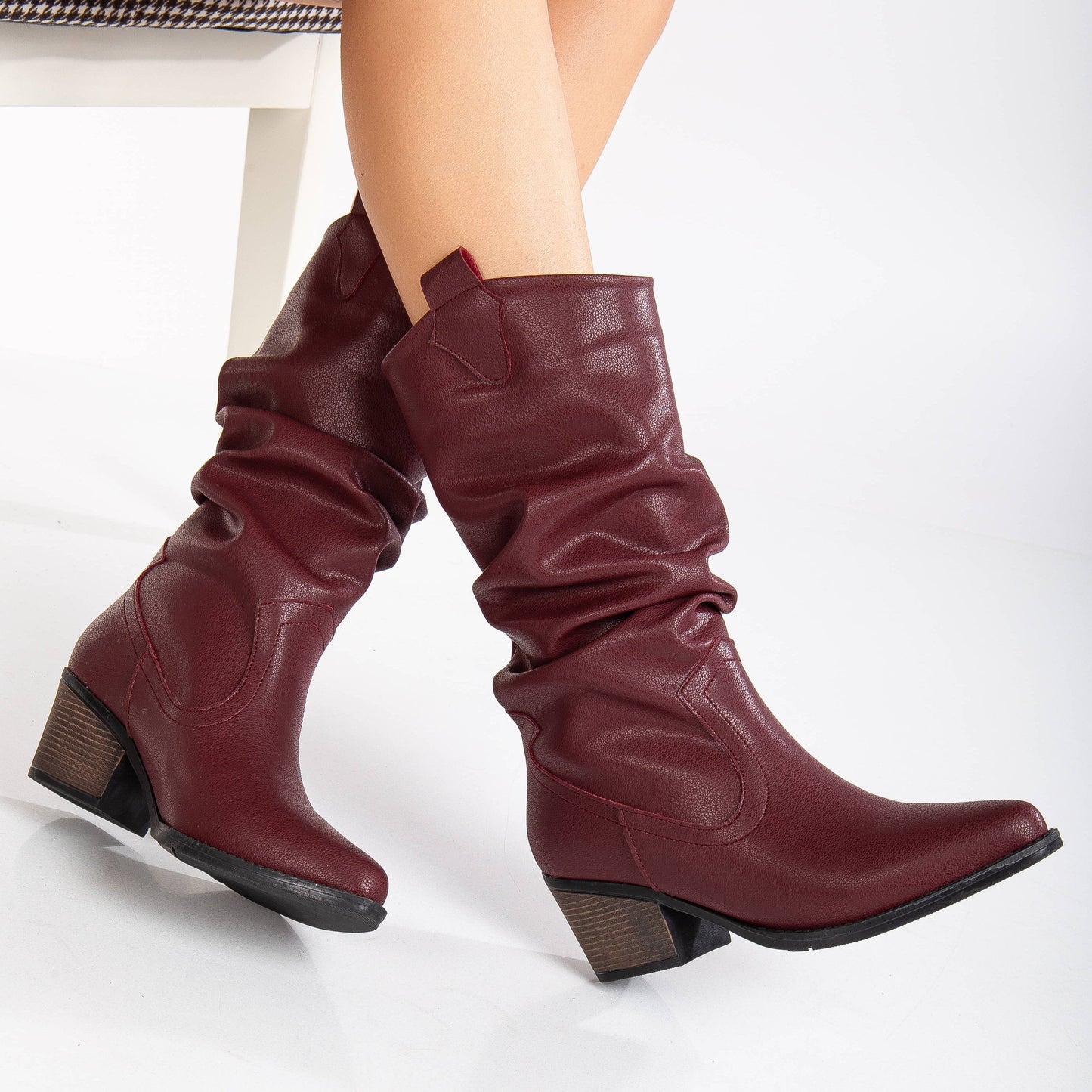burgundy vegan western boots, cruelty-free burgundy cowboy boots, vegan leather burgundy western boots, burgundy cowboy ankle boots, sustainable burgundy western boots, eco-friendly burgundy cowboy boots, vegan suede burgundy western boots, burgundy rancher boots, animal-free burgundy western footwear, wine-tone vegan boots