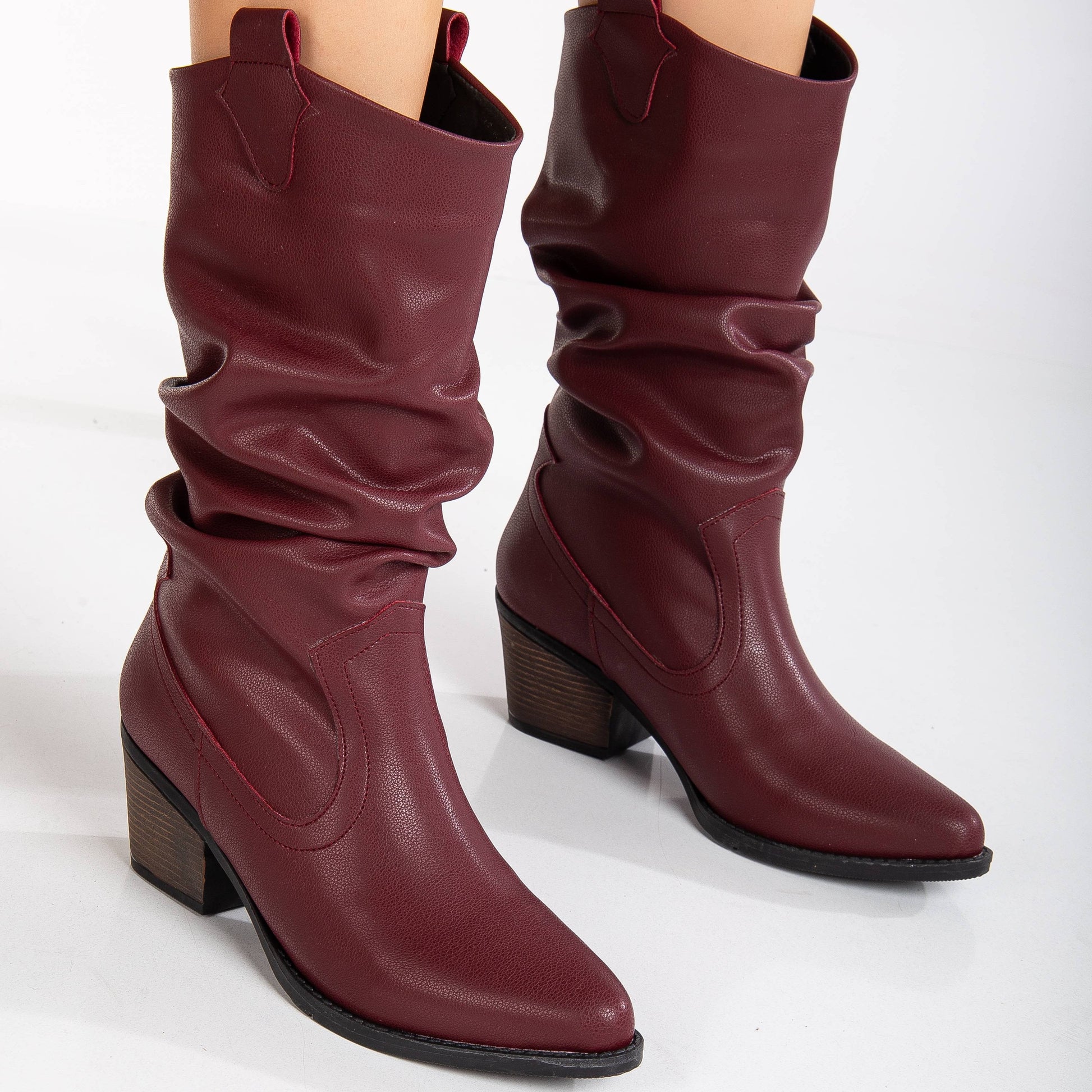 burgundy vegan western boots, cruelty-free burgundy cowboy boots, vegan leather burgundy western boots, burgundy cowboy ankle boots, sustainable burgundy western boots, eco-friendly burgundy cowboy boots, vegan suede burgundy western boots, burgundy rancher boots, animal-free burgundy western footwear, wine-tone vegan boots

