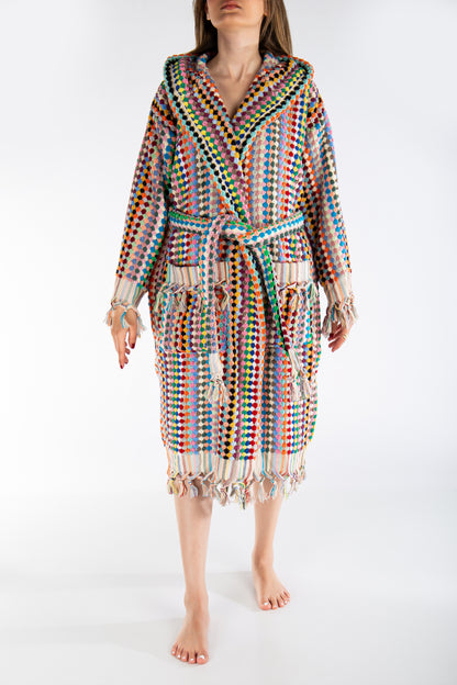 Savannah - Organic Cotton Handwoven Bubble Bathrobe (Unisex)