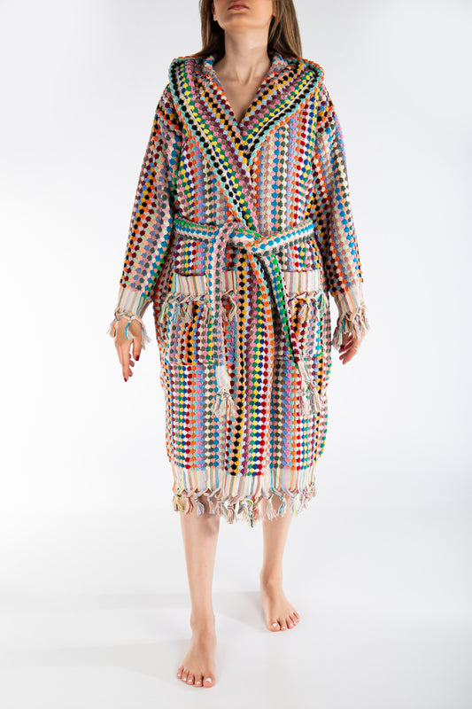 Savannah - Organic Cotton Handwoven Bubble Bathrobe (Unisex)