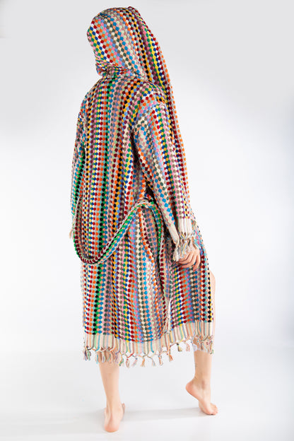 Savannah - Organic Cotton Handwoven Bubble Bathrobe (Unisex)