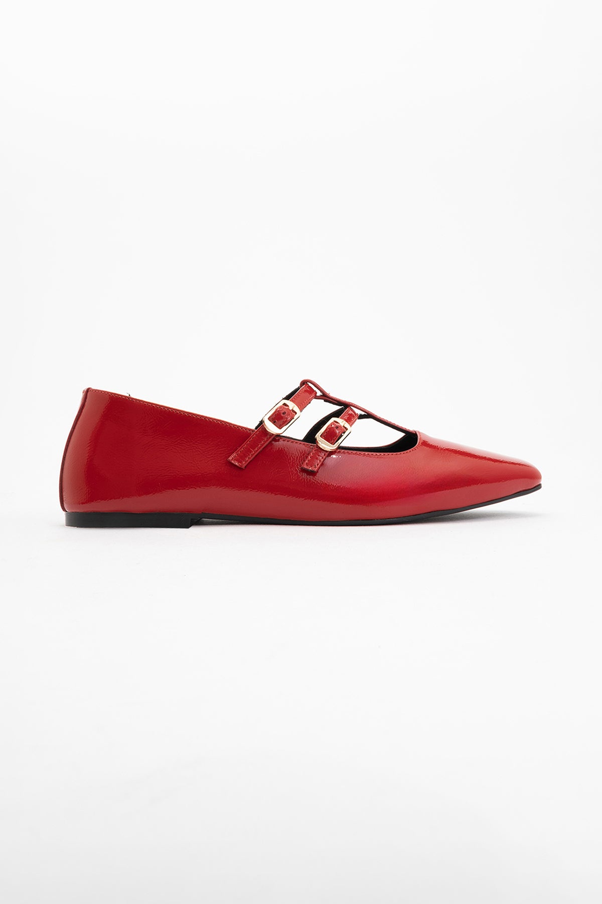 Starling - Red Leather Mary Jane Flats (Women)
