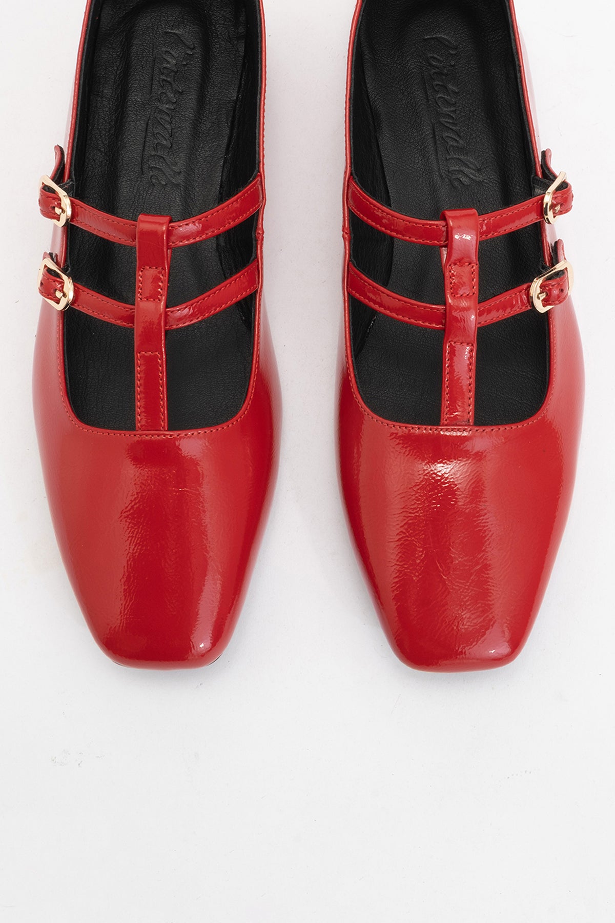 Starling - Red Leather Mary Jane Flats (Women)