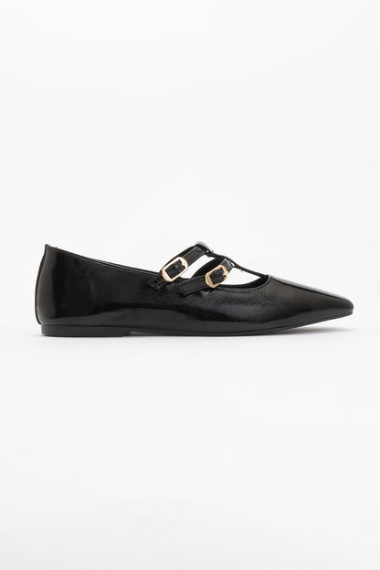 Starling - Black Patent Leather Mary Jane Flats (Women)