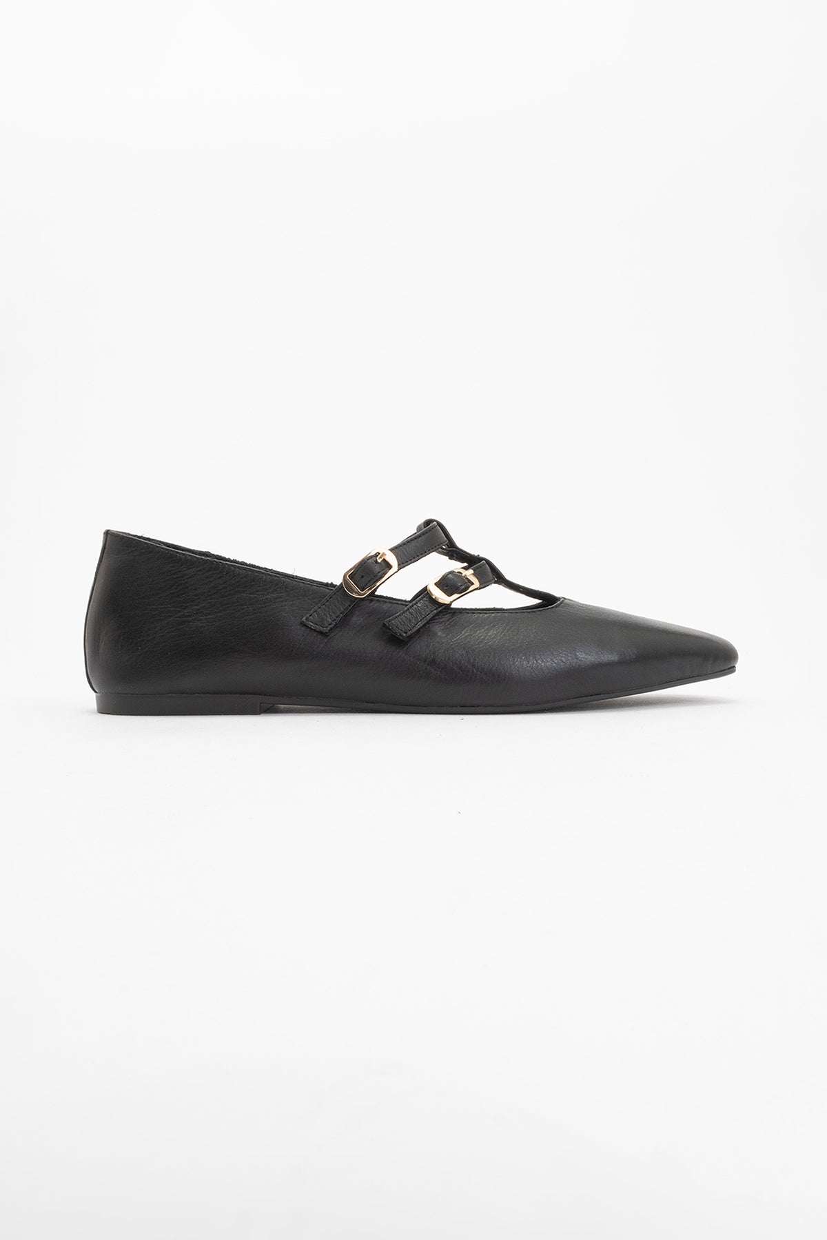 Starling - Black Leather Mary Jane Flats (Women)