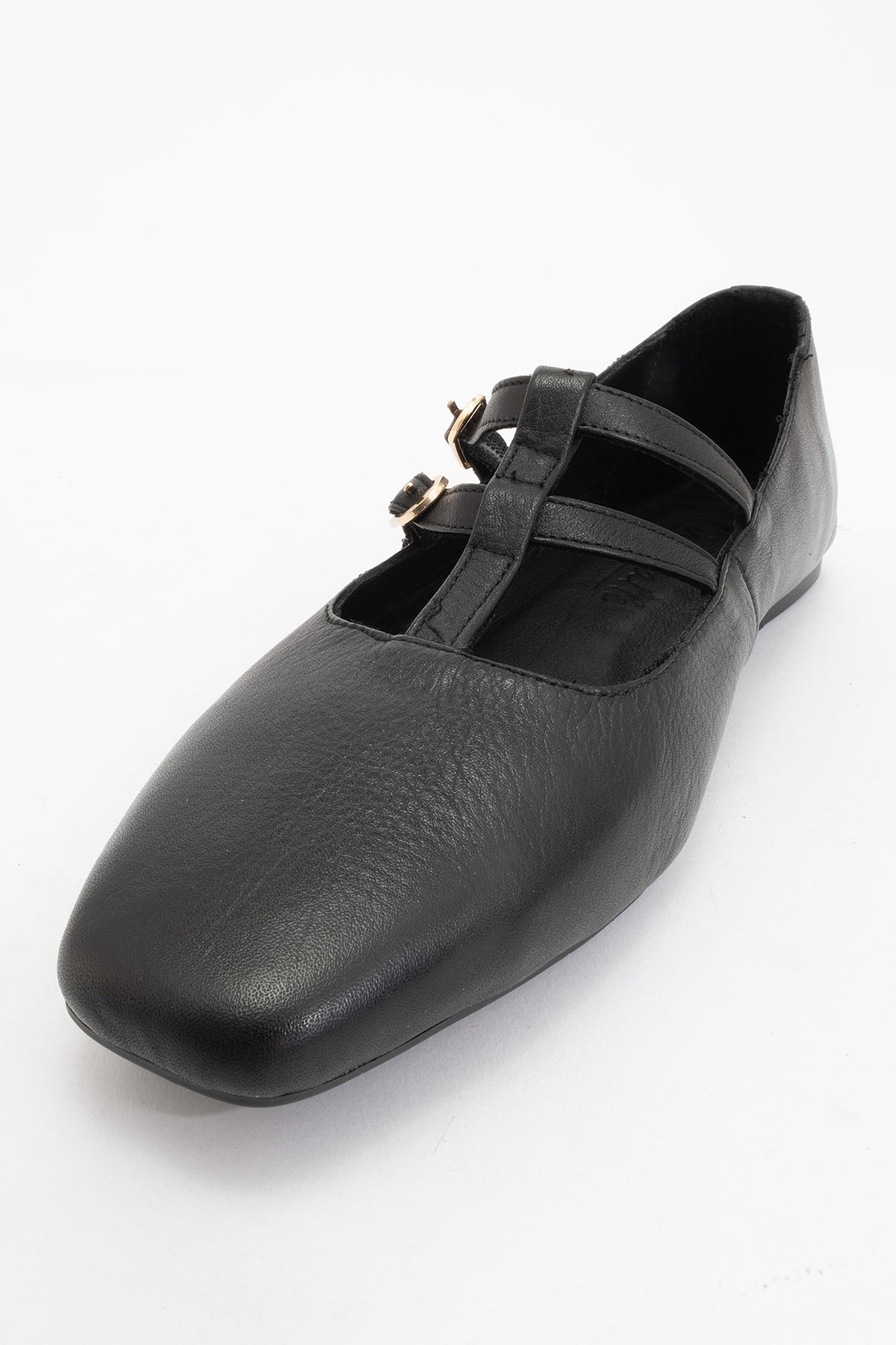 Starling - Black Leather Mary Jane Flats (Women)