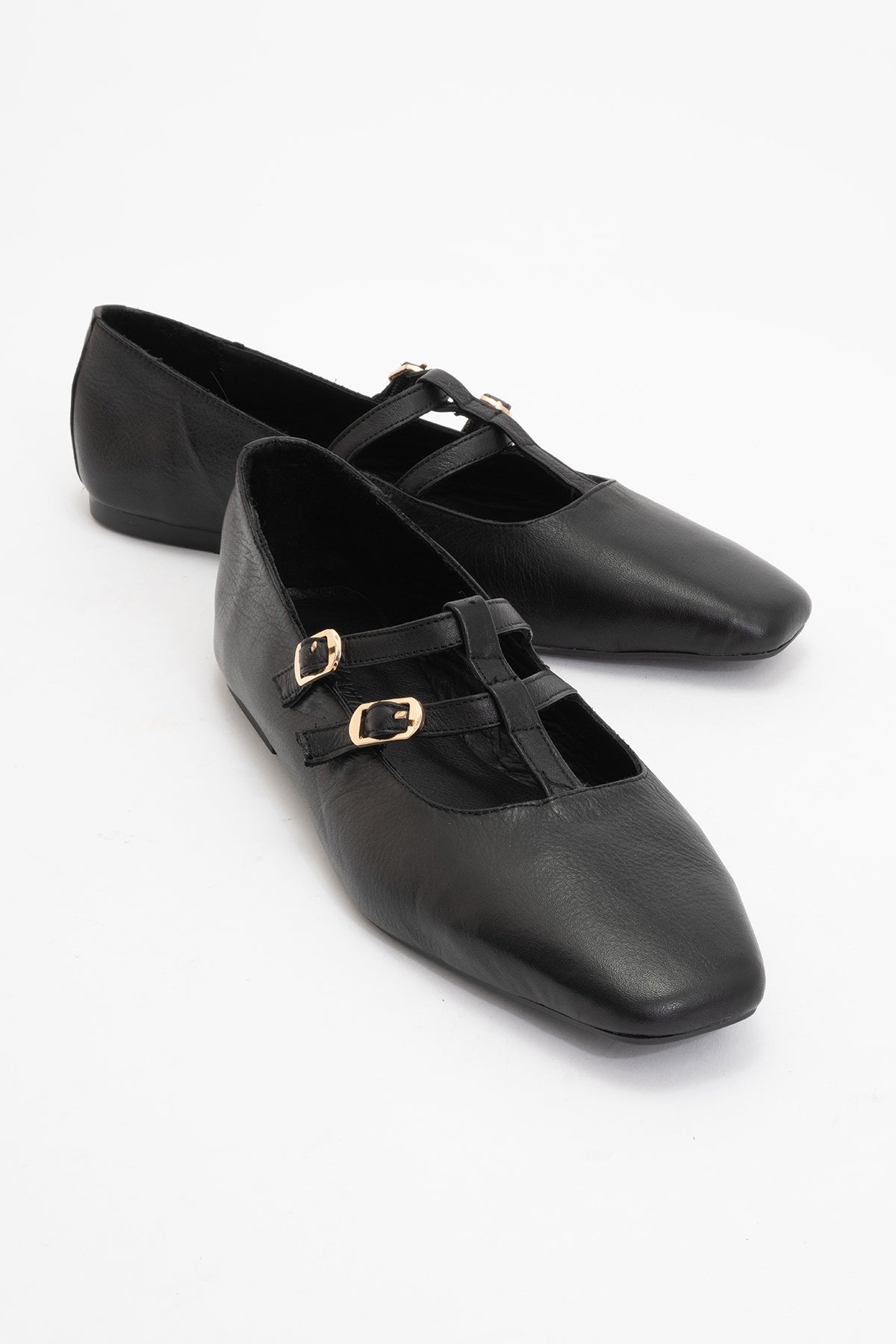 Starling - Black Leather Mary Jane Flats (Women)