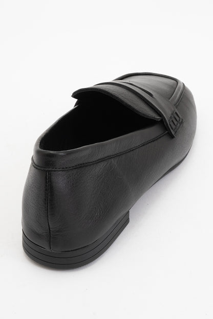 Skye - Black Leather Loafers (Women)