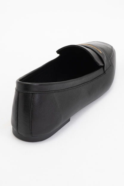 Iridessa - Black Leather Loafers (Women)