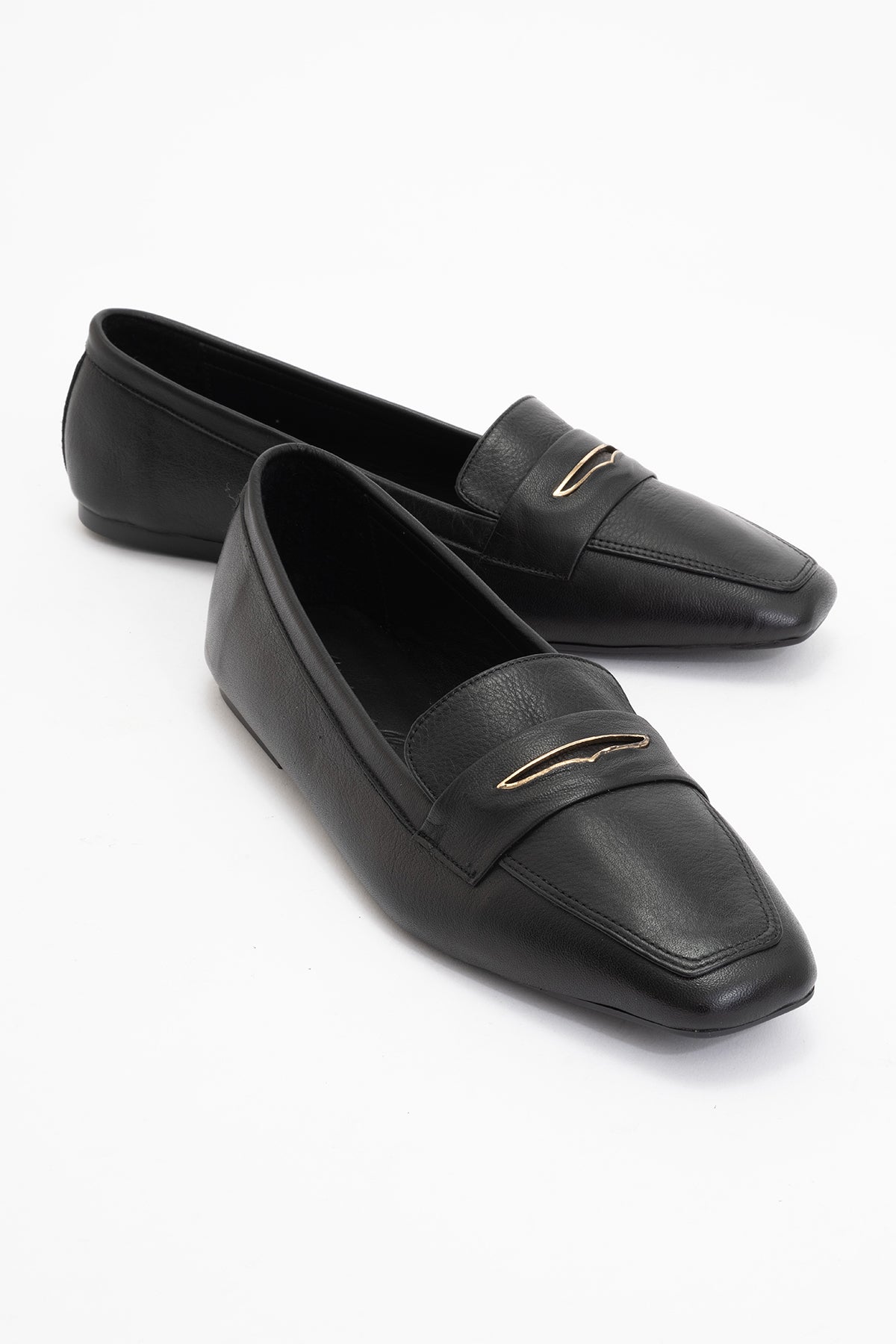 Iridessa - Black Leather Loafers (Women)