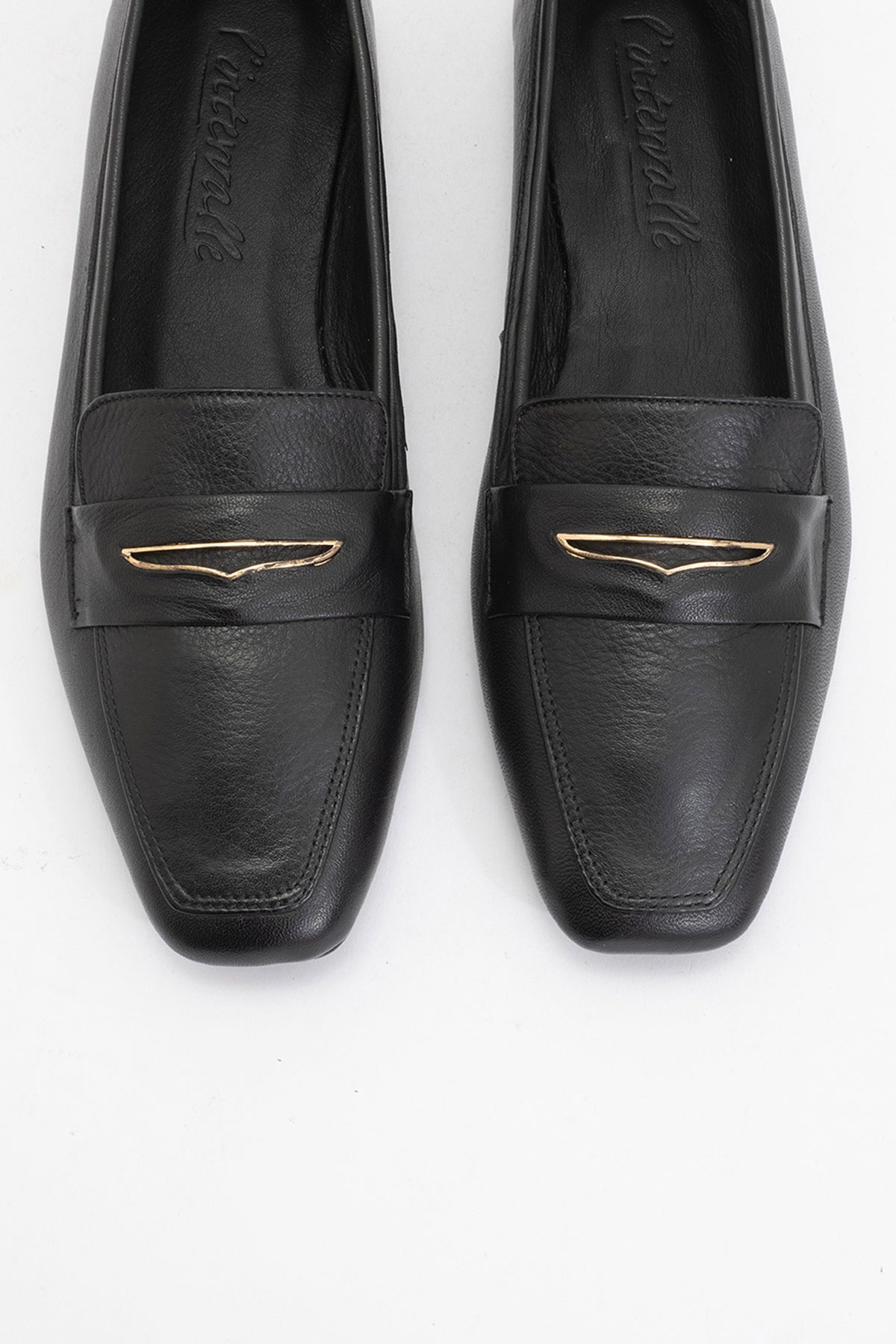 Iridessa - Black Leather Loafers (Women)