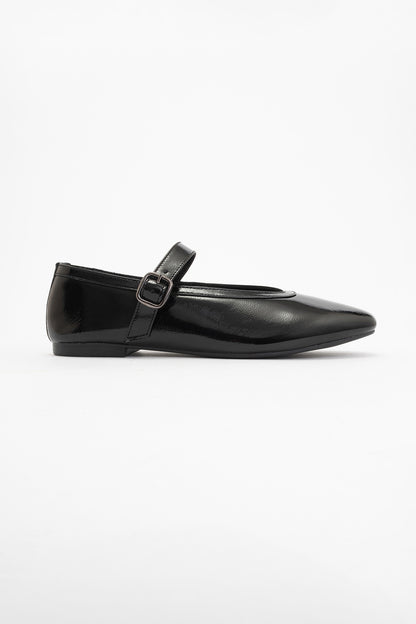 Matilda - Black Patent Leather Mary Jane Flats