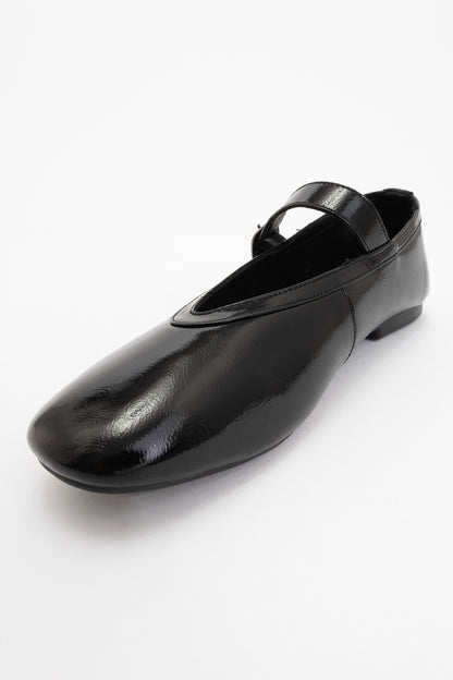 Matilda - Black Patent Leather Mary Jane Flats