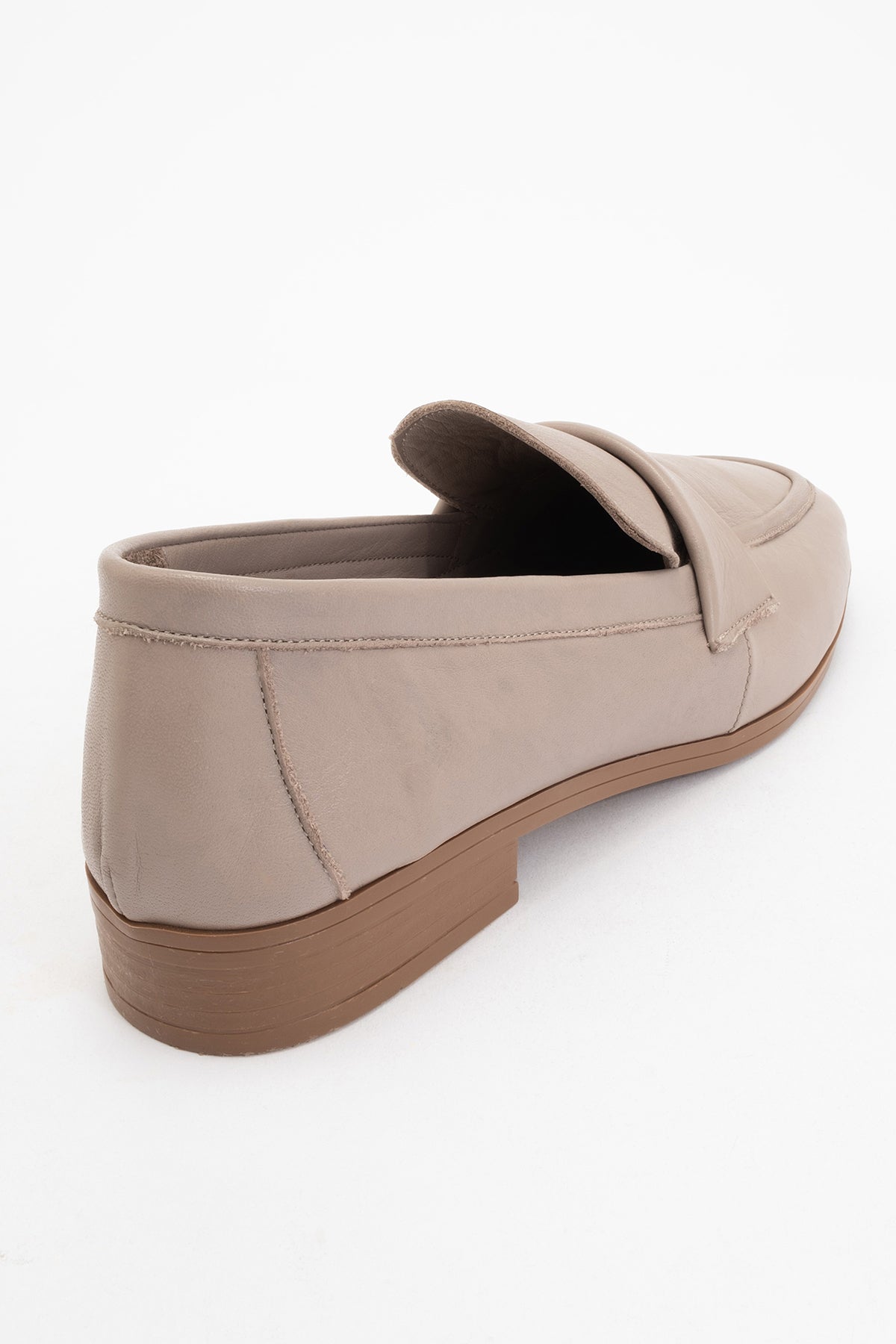Splice - Dark Beige Leather Loafers (Women)