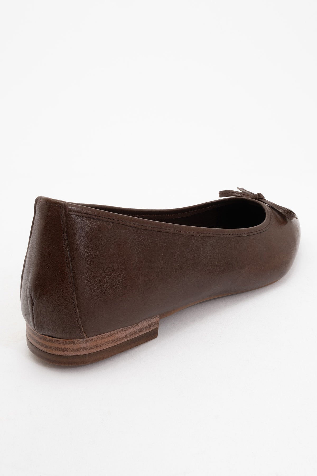 Ruby - Dark Brown Pointed Toe Leather Flats