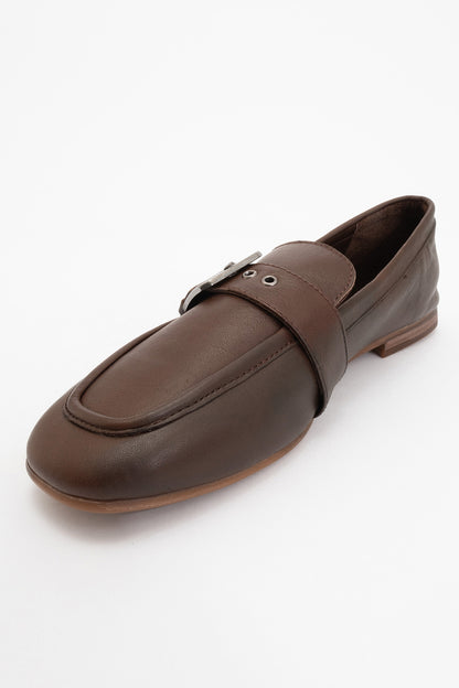 Clarion - Brown Leather Loafers (Women)