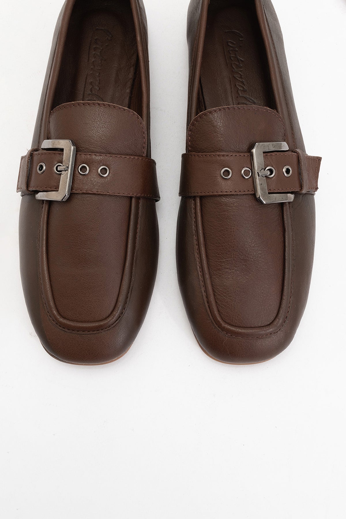Clarion - Brown Leather Loafers (Women)