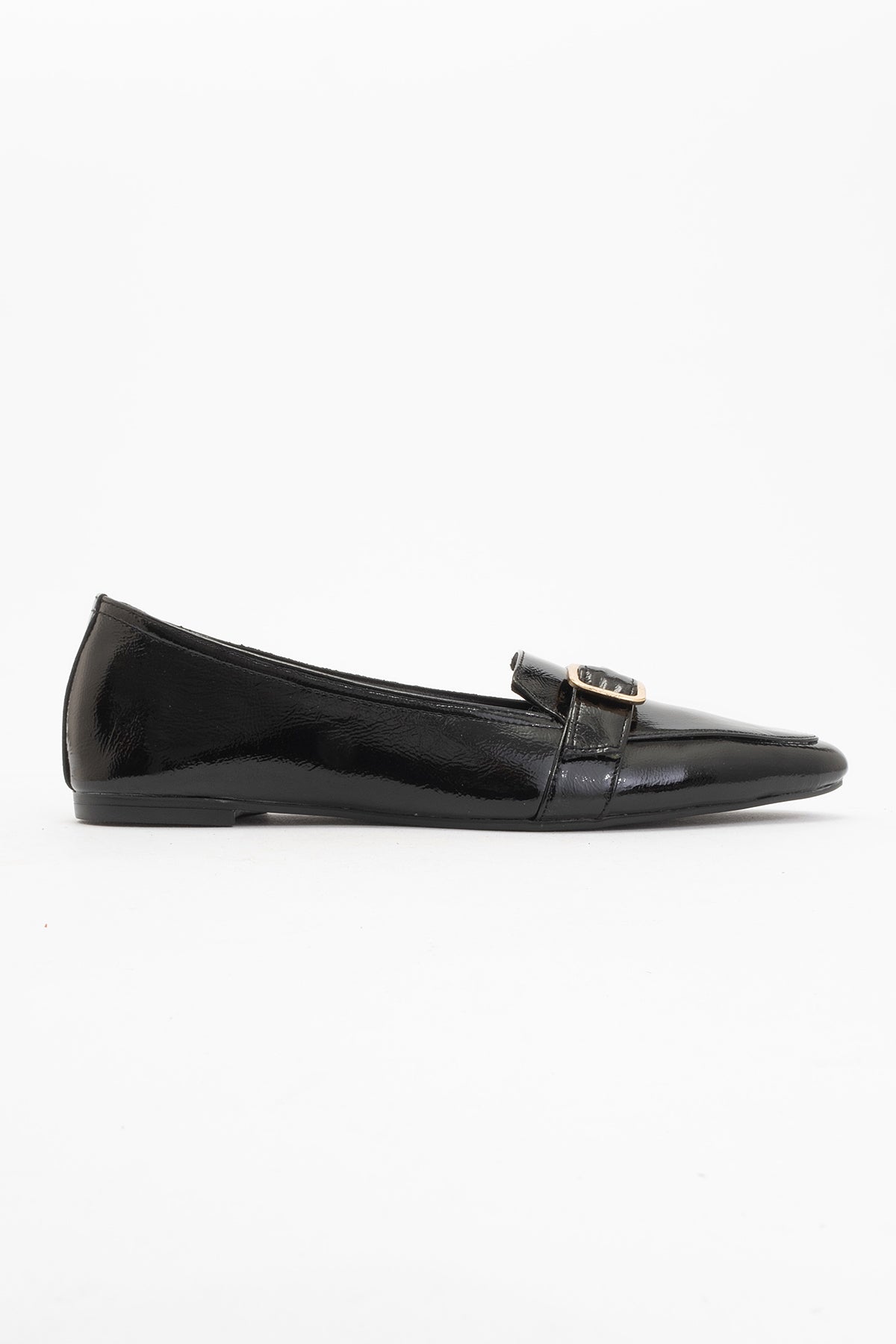 Zarina - Black Patent Pointed Toe Flats (Women)