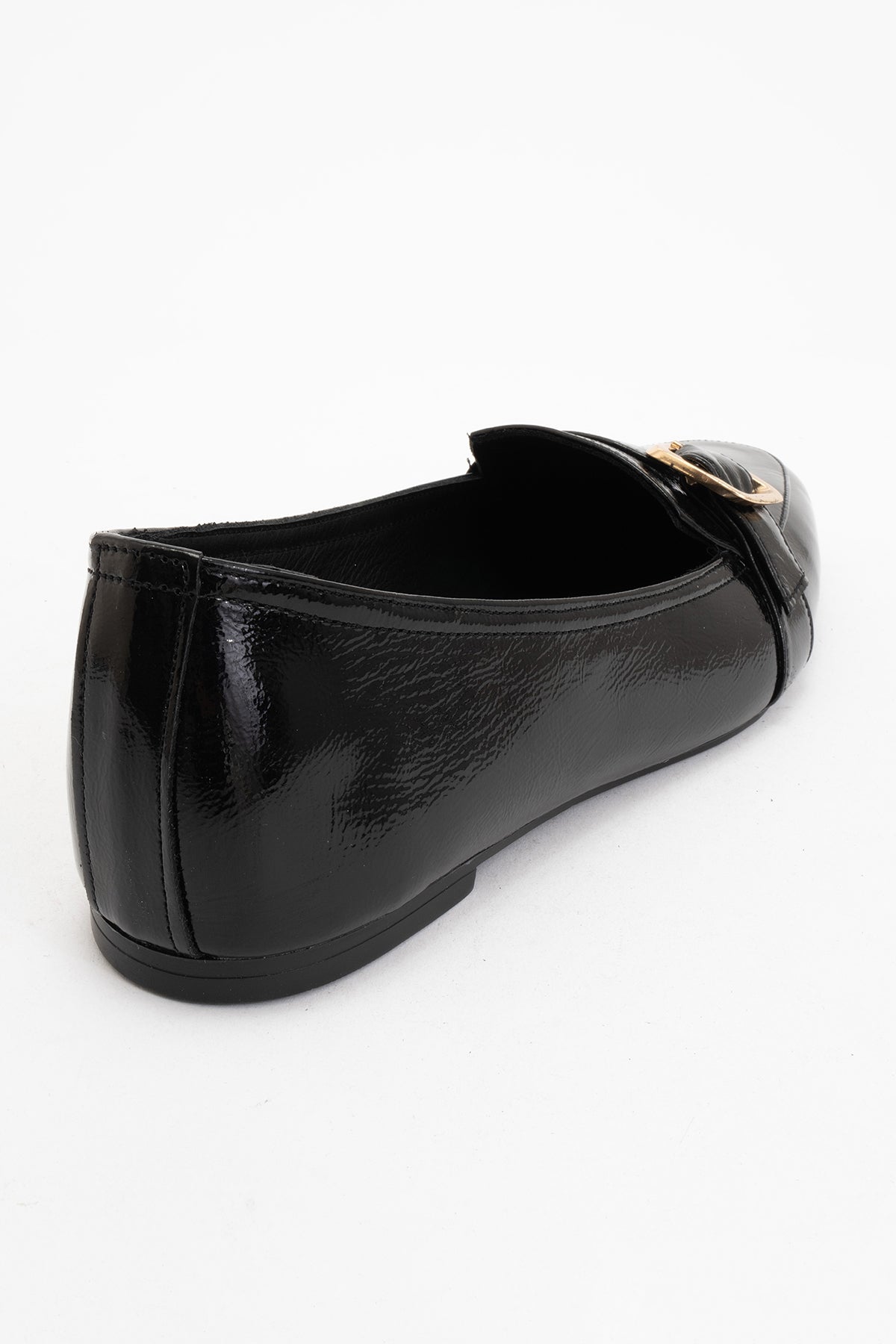 Zarina - Black Patent Pointed Toe Flats (Women)