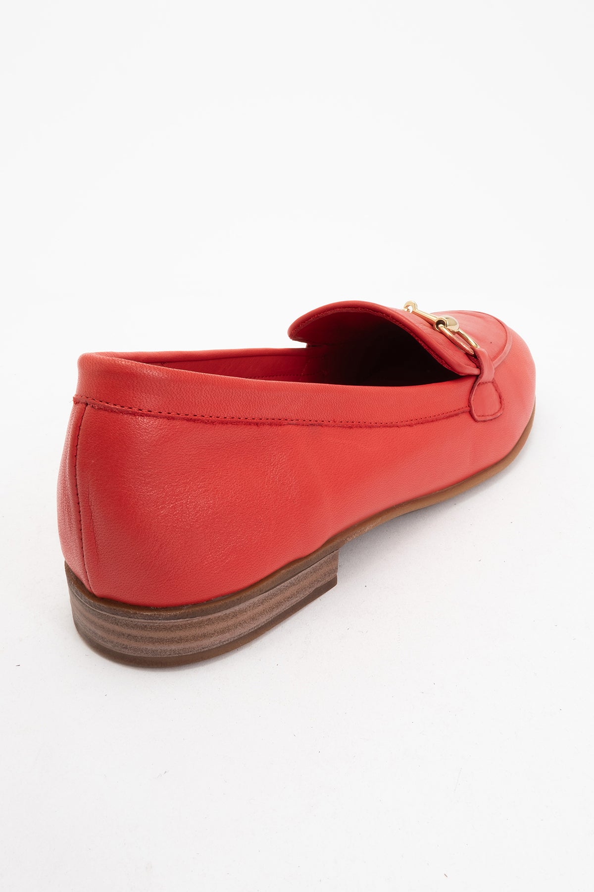 Rory - Red Leather Bit Loafers
