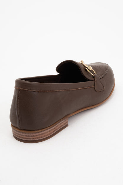 Rory - Brown Leather Bit Loafers