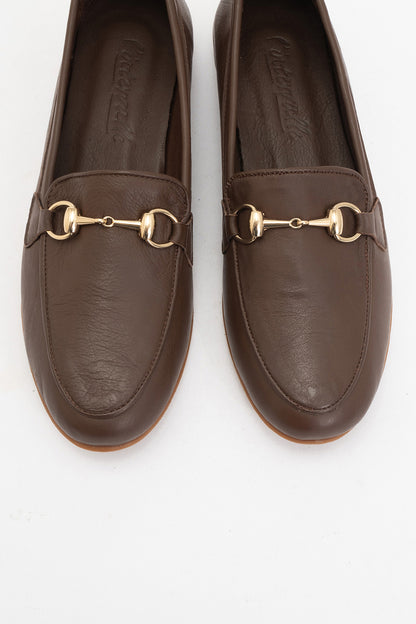 Rory - Brown Leather Bit Loafers