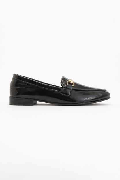 Rory - Black Patent Leather Bit Loafers