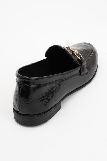 Rory - Black Patent Leather Bit Loafers