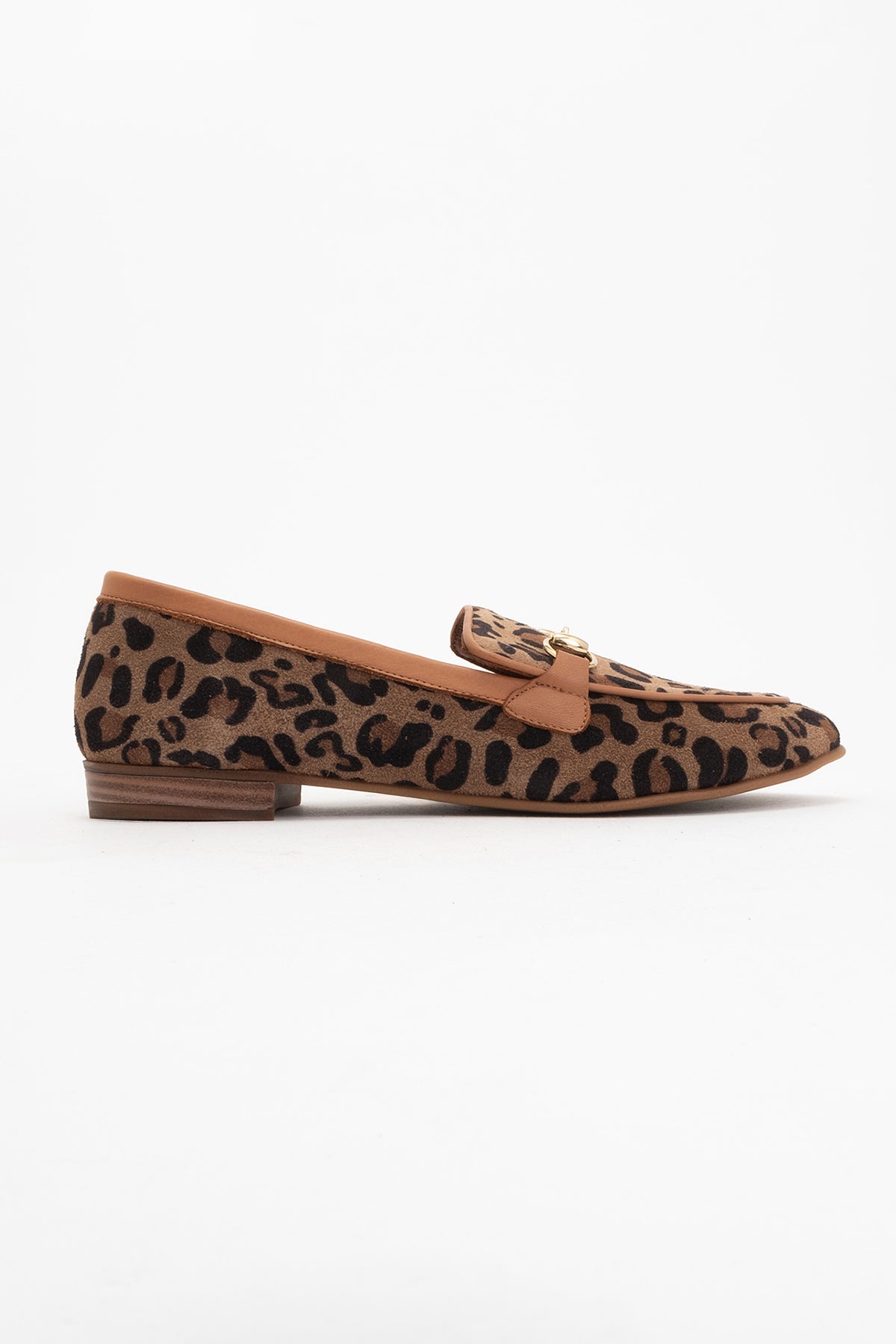 Rory - Leopard Suede Leather Bit Loafers