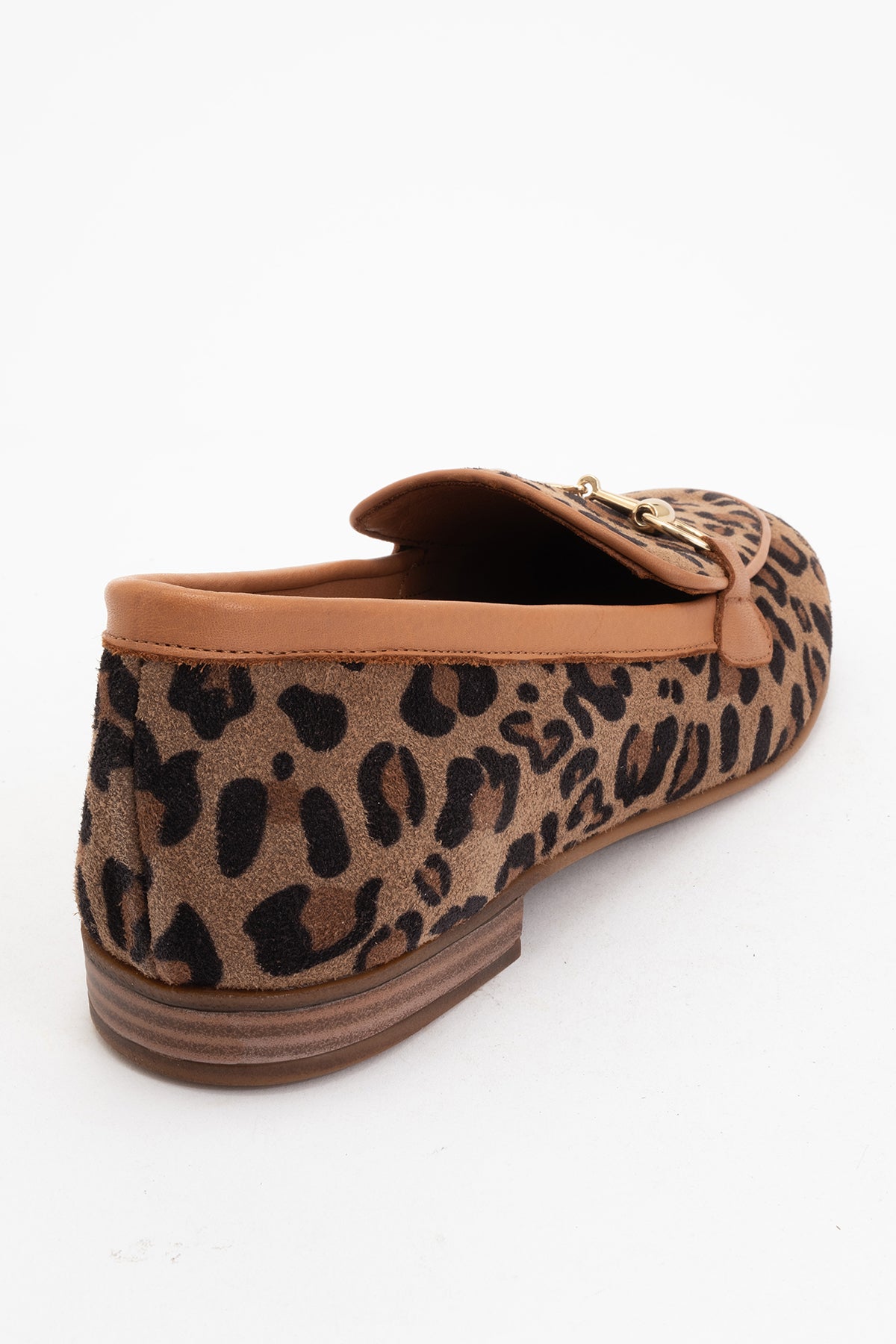Rory - Leopard Suede Leather Bit Loafers
