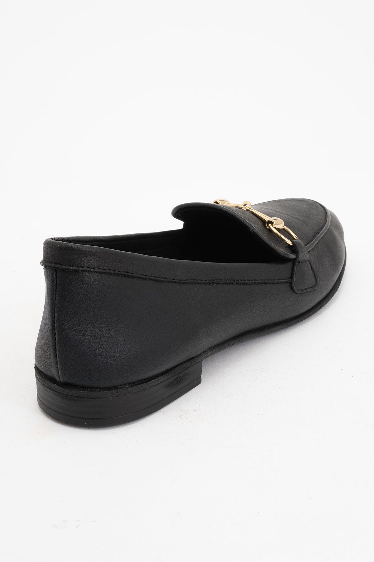 Rory - Black Leather Bit Loafers