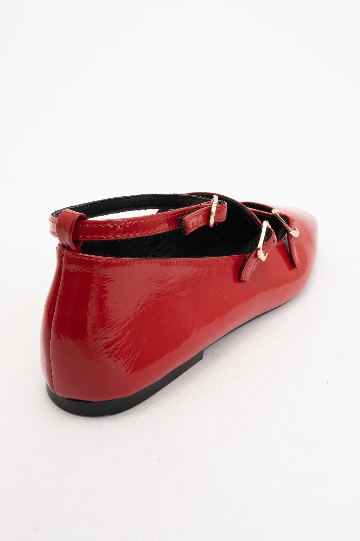 Serena - Red Patent Leather Mary Jane Flats