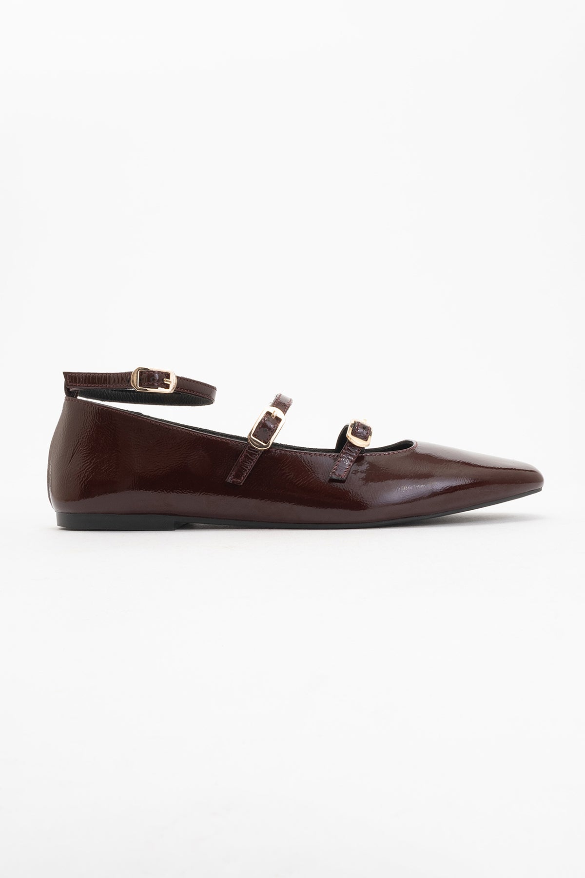 Serena - Brown Leather Mary Jane Flats